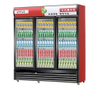 1100L Air Or Directer Cooling System Upright Display Freezer Beverage Showcase Fridge with Triple Glass Door for Commercial Use