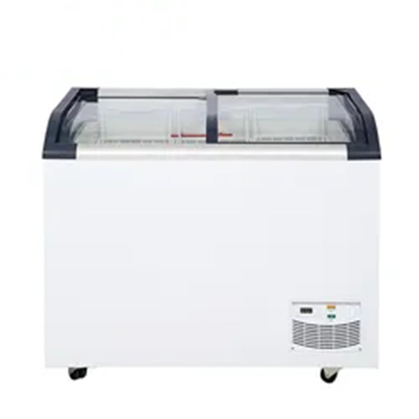 203L SD203 Commercial Affordable and Spacious Top-Opening Curved Glass Sliding Door Deep Display Showcase Fridge Chest Freezer