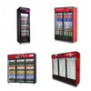 1100L Air Or Directer Cooling System Upright Display Freezer Beverage Showcase Fridge with Triple Glass Door for Commercial Use