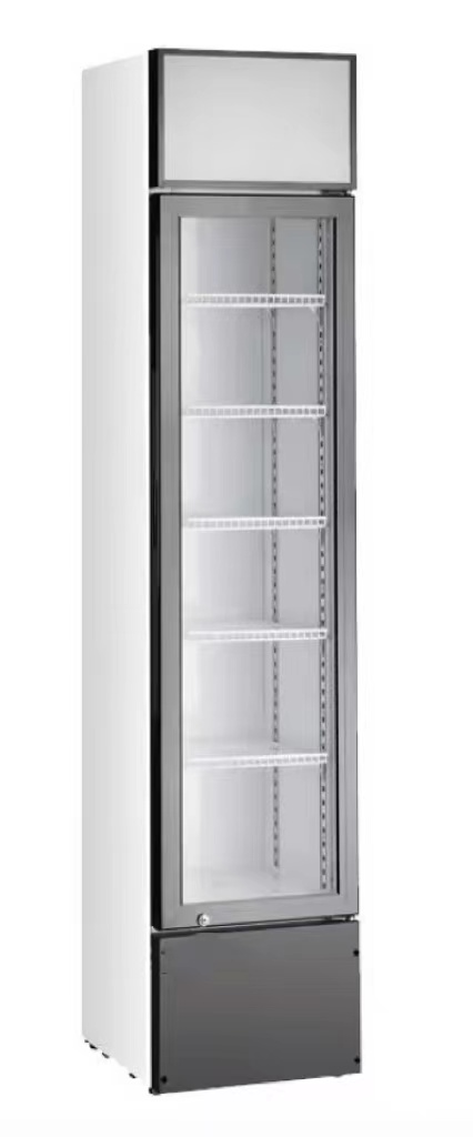 160L Double or Triple Pane Safety Glass Vertical LED Light Showcase Display Fridge