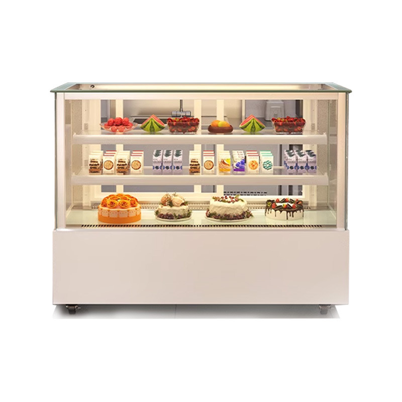 Two Three Four Layers Commercial Fridge Sliding Tempered Glass Door Cake Display Showcase with Air Cooling System