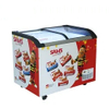 Convenience 220L-720L Store Glass Top Ice Cream Curved Chest Deep Freezer Commercial Display Fridge Freezer for Sale