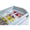 White Precoated Aluminum Hot Sale OEM ODM Commercial Double Sliding Glass Door Ice Cream Display Chest Deep Fridge Freezer with CE CB ETL RoHS Certification