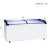 CE CB ETL Certification 220L Green&Health Curved Glass Door Deep Chest Freezer for Storage Ice Cream Used Single Temperature Style Freezers for Retail Store