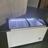 CE CB ETL Certification 220L Green&Health Curved Glass Door Deep Chest Freezer for Storage Ice Cream Used Single Temperature Style Freezers for Retail Store