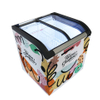 Good Price Factory Commercial 220L Curved Sliding Glass Door Ice Cream Chest Freezer with CE CB ETL Certificate