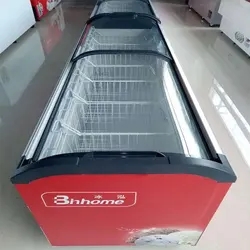 Commercial Hotel Restaurant Kitchen Single Temperature Sliding Glass Door Chest Freezer Horizontal Freezer Series