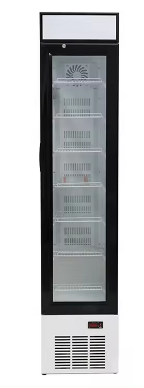 Low Energy Consumption 160L Kitchen 110V -220V 60Hz Single Door Convertible Temperture Vertical Display Chiller Display Refrigerator