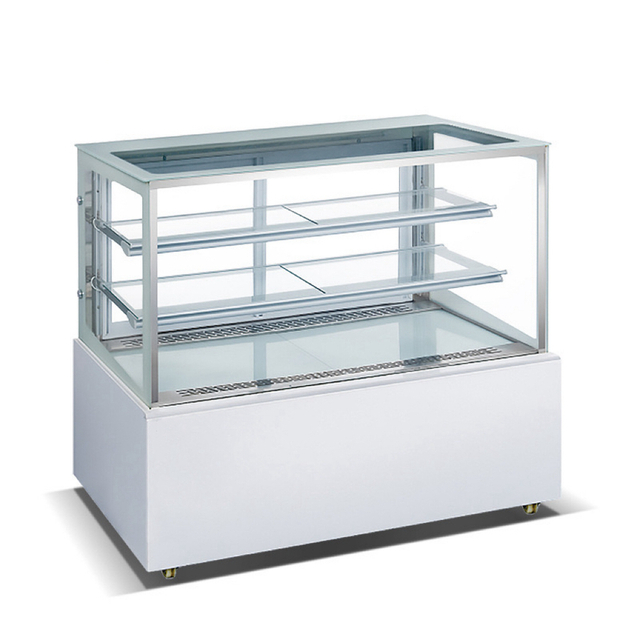Standard Carton Packaging Fruit Chiller Cake Cooler Bakery Showcase Cabinet Display with Sliding Tempered Glass Door R290 Refrigeration