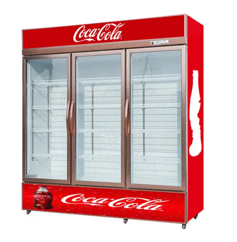 BETFIS SC1353 1353L Commercial Freezer 3 Glass Door Display Refrigerator Showcase Upright Beer Beverage Cooler with CE CB RoHS ETL Certificate