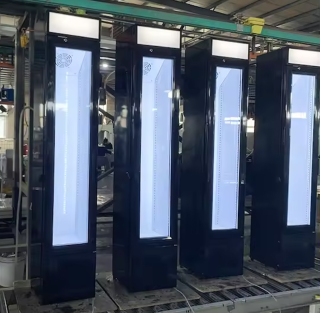 Sc160 160L Slim Manufacturer Vertical Upright Freezer Cooler Refrigerated Equipment Double Door Commercial Fridge Cooler