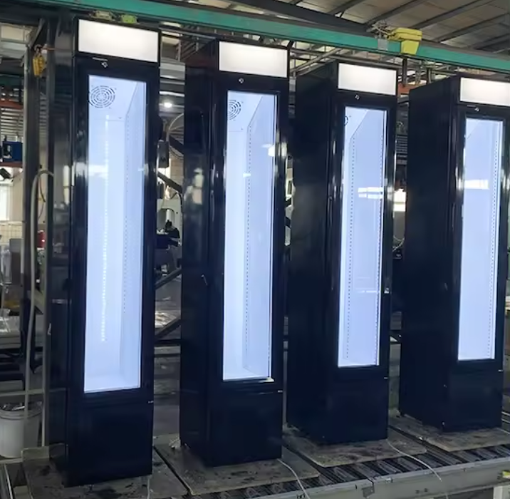 Sc160 160L Slim Manufacturer Vertical Upright Freezer Cooler Refrigerated Equipment Double Door Commercial Fridge Cooler