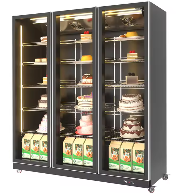 BETFIS Commercial OEM ODM 3 Doors Counter Top Beverage Fridge Beer Display Cooler Refrigerator