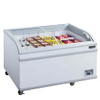 White Precoated Aluminum Hot Sale OEM ODM Commercial Double Sliding Glass Door Ice Cream Display Chest Deep Fridge Freezer with CE CB ETL RoHS Certification