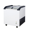 Good Price Factory Commercial 220L Curved Sliding Glass Door Ice Cream Chest Freezer with CE CB ETL Certificate